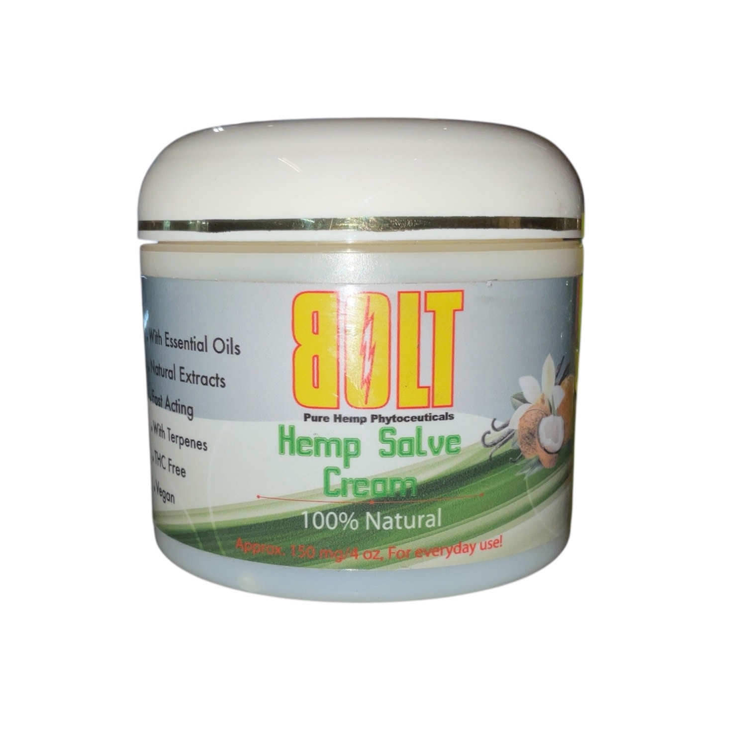 Bolt - CBD Topical Salve Hemp Cream 4oz 150mg