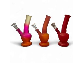 TGR - Waterpipe Bent Neck Glass 7" Multi-Colored