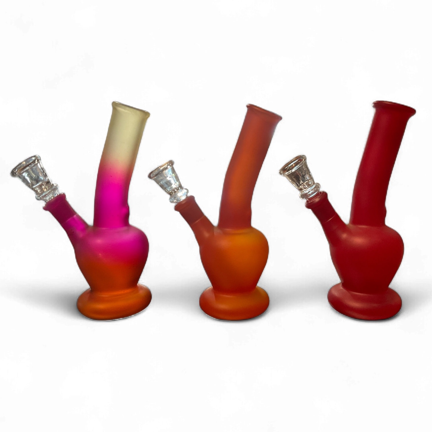 TGR - Waterpipe Bent Neck Glass 7" Multi-Colored