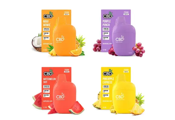 CBDfx - CBD Disposable Vape 2500 Puffs 1500mg