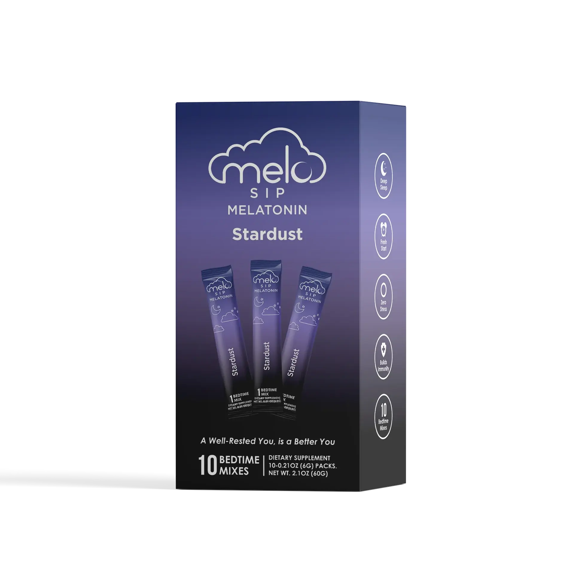 Melo - Melatonin Sip Nighttime Sleep Powder Mix 10ct