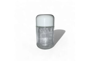 TGR - Container Glass Jar w/ Bullet Lid 4oz White