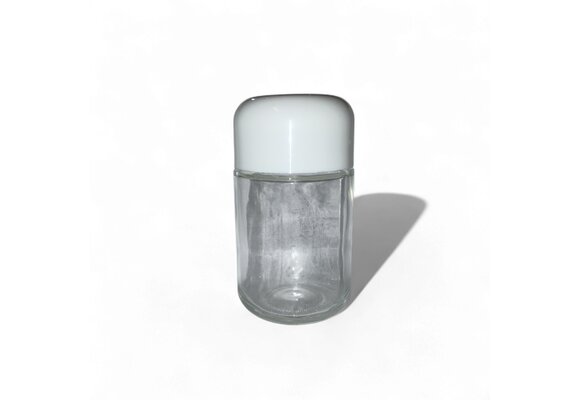 TGR - Container Glass Jar w/ Bullet Lid 4oz White