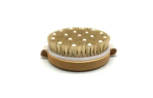 Pursonic - Bath Brush and Rubber Massager with Lotus Wooden Handle