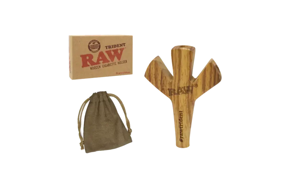 Raw - Cigarette Holder Wooden Trident