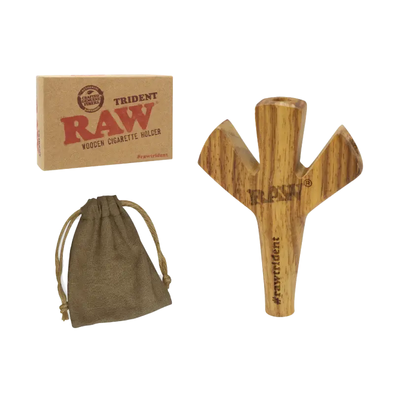 Raw - Cigarette Holder Wooden Trident