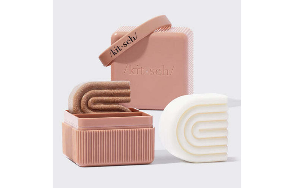 Kitsch - Solid Shampoo and Conditioner Travel Case Terracotta