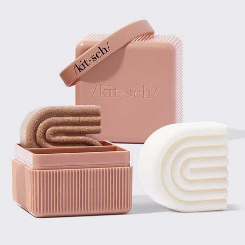 Kitsch - Solid Shampoo and Conditioner Travel Case Terracotta