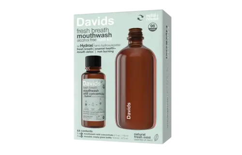 Davids - Fresh Breath Mouthwash Refill Kit Natural Fresh Mint