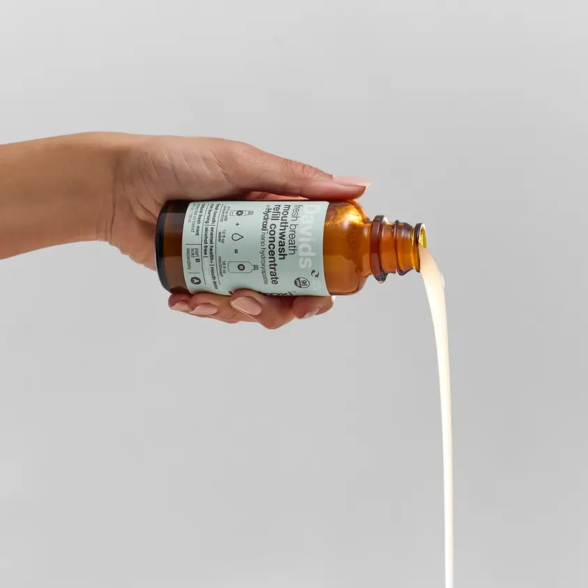 Davids - Fresh Breath Mouthwash Refill Kit Natural Fresh Mint