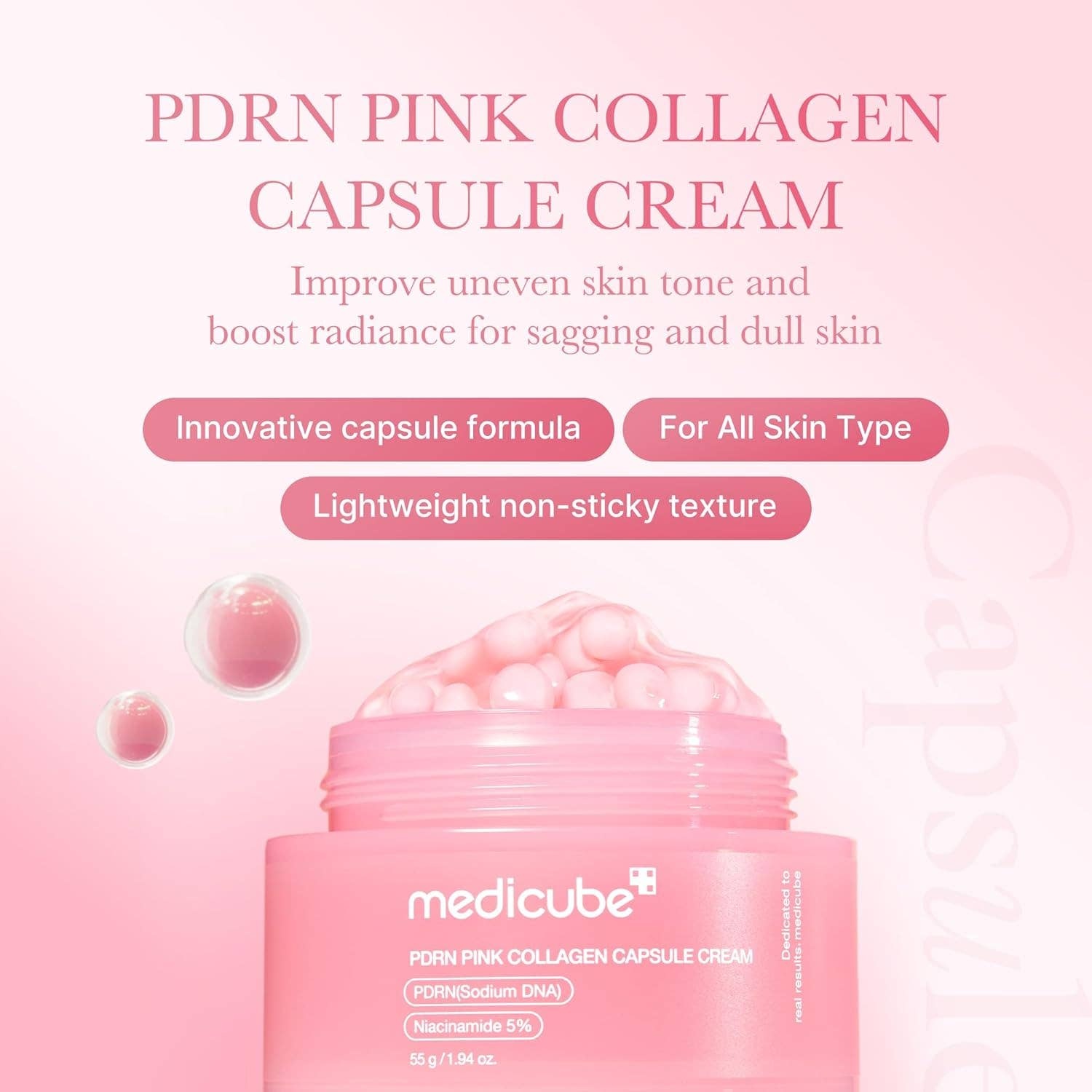 Medicube - Salmon DNA PDRN Pink Collagen Capsule Cream 1.94oz