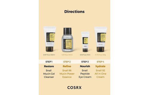 Cosrx - Skin Care All About Snail 4-step Kit