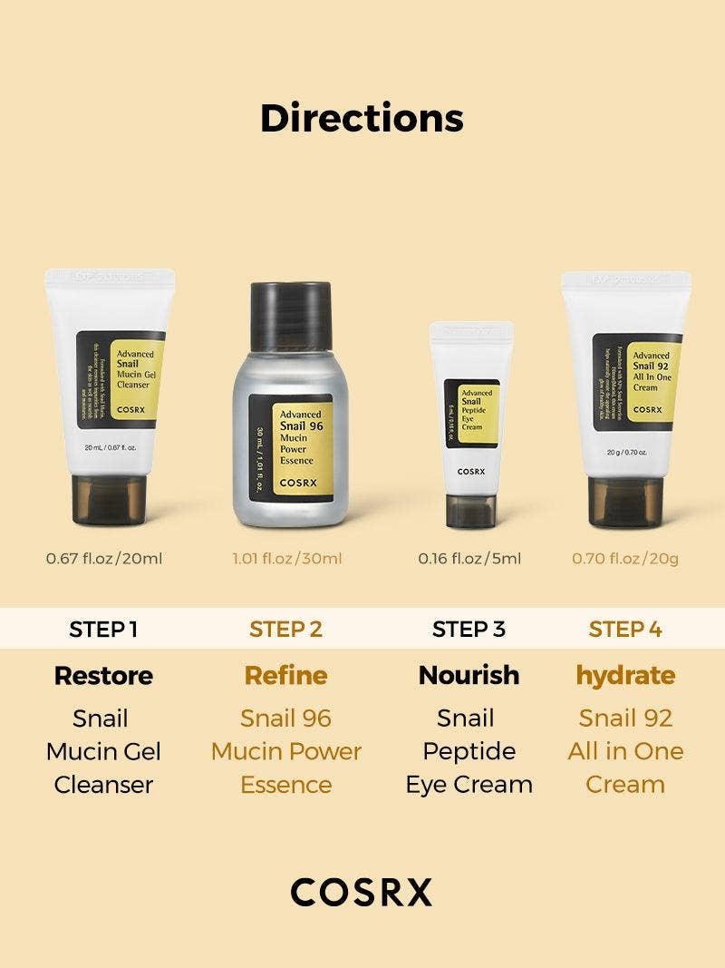 Cosrx - Skin Care All About Snail 4-step Kit