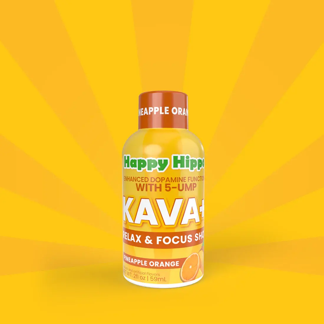 Happy Hippo - Kava with 5-UMP Shot KAVA+ 2oz