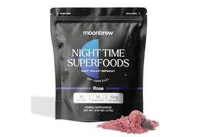Moonbrew - Herbal Supplement Nighttime Superfood 4.37oz Rose