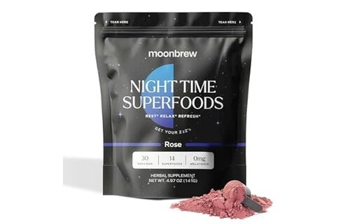Moonbrew - Herbal Supplement Nighttime Superfood 4.37oz Rose