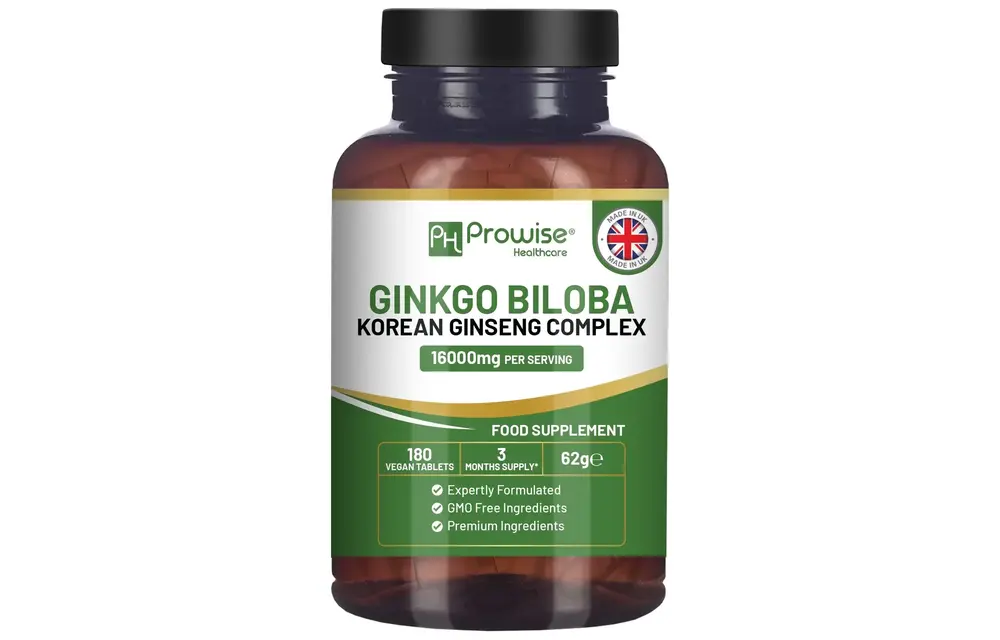 Prowise Healthcare - Ginkgo Biloba Korean Ginseng Complex Supplement 16000mg 180ct
