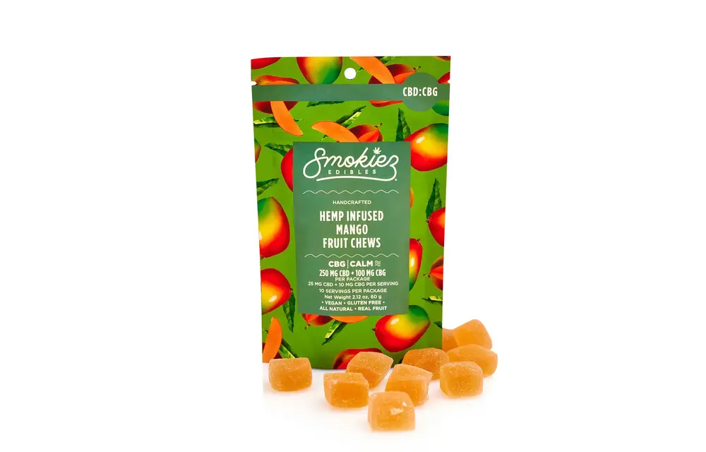 Smokiez - CBD Edible Gummies 250mg CBD 100mg CBG 10ct Mango