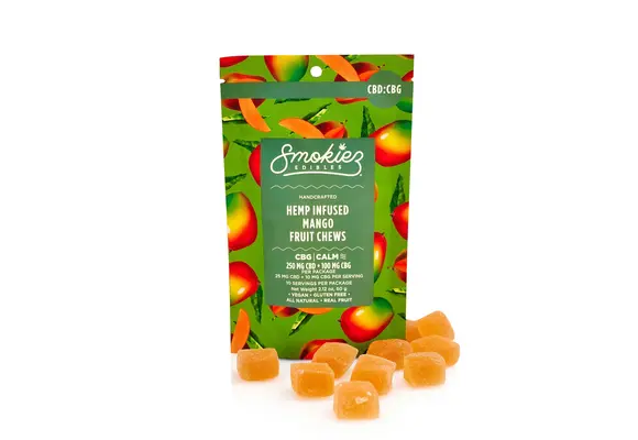Smokiez - CBD Edible Gummies 250mg CBD 100mg CBG 10ct Mango