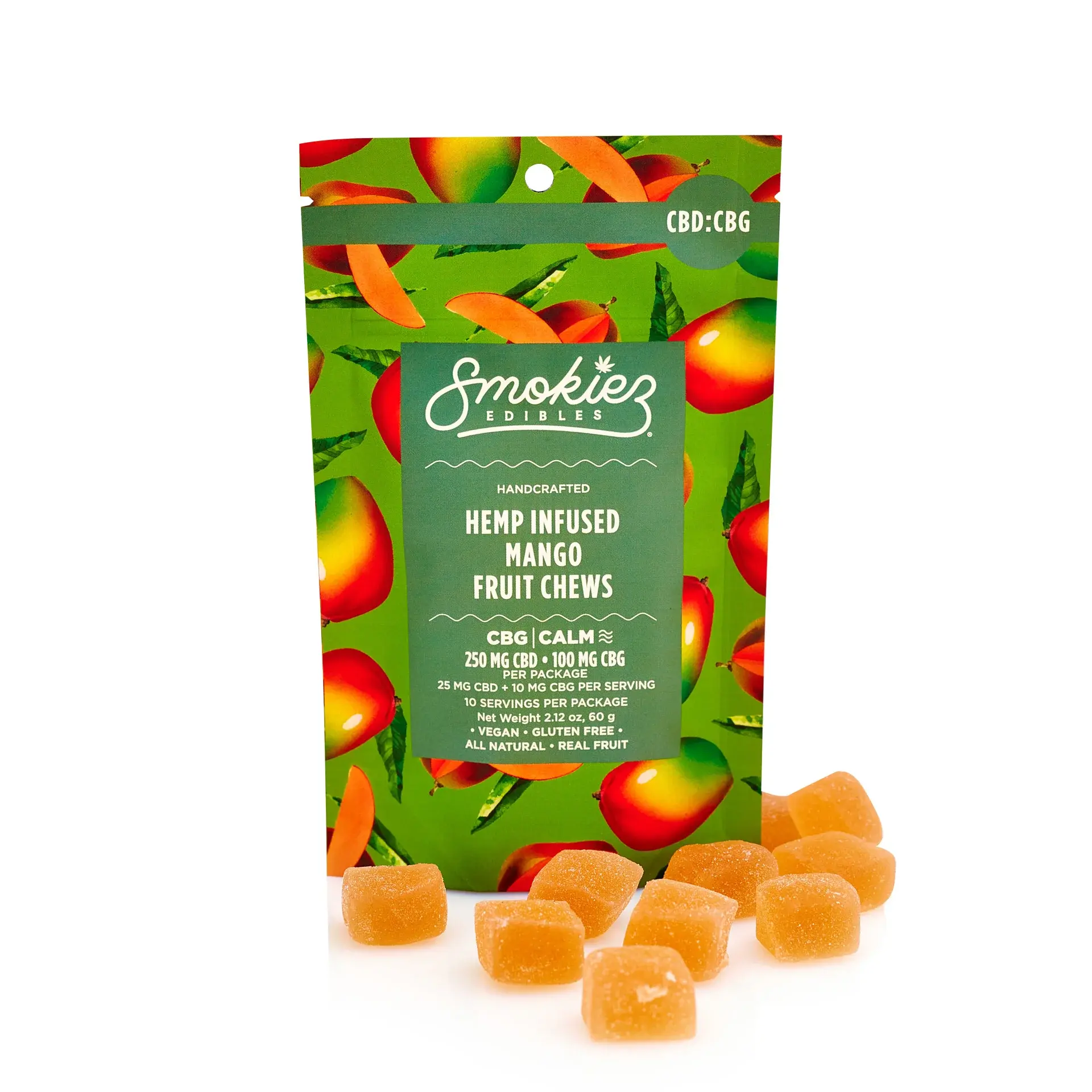 Smokiez - CBD Edible Gummies 250mg CBD 100mg CBG 10ct Mango