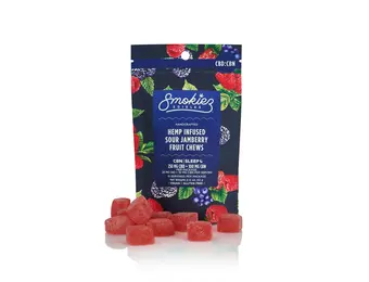 Smokiez - CBD Edible Gummies 250mg CBD 100mg CBN 10ct Sour Jamberry