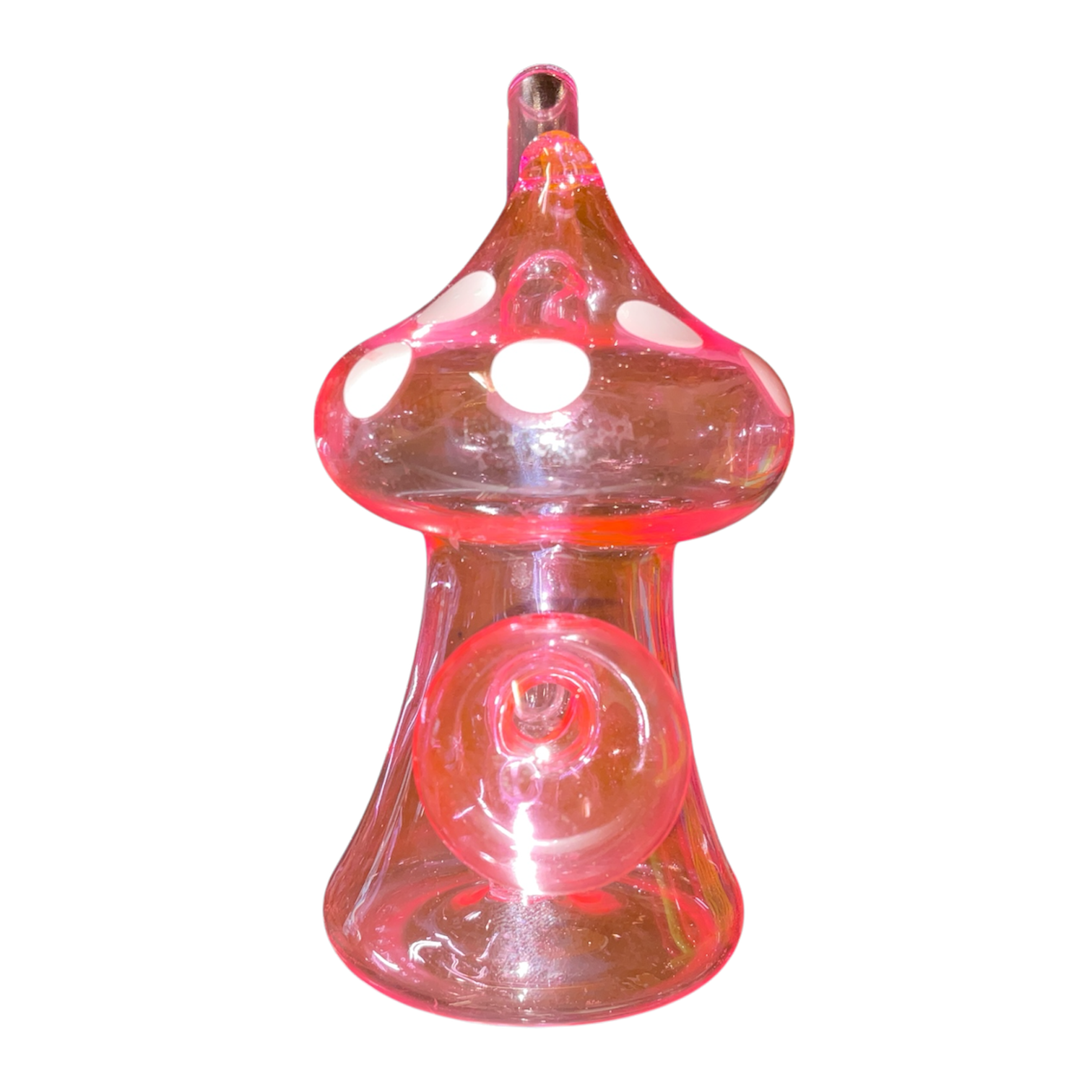 TGR - Water Pipe Oil Burner 4.5" Pink Mushroom