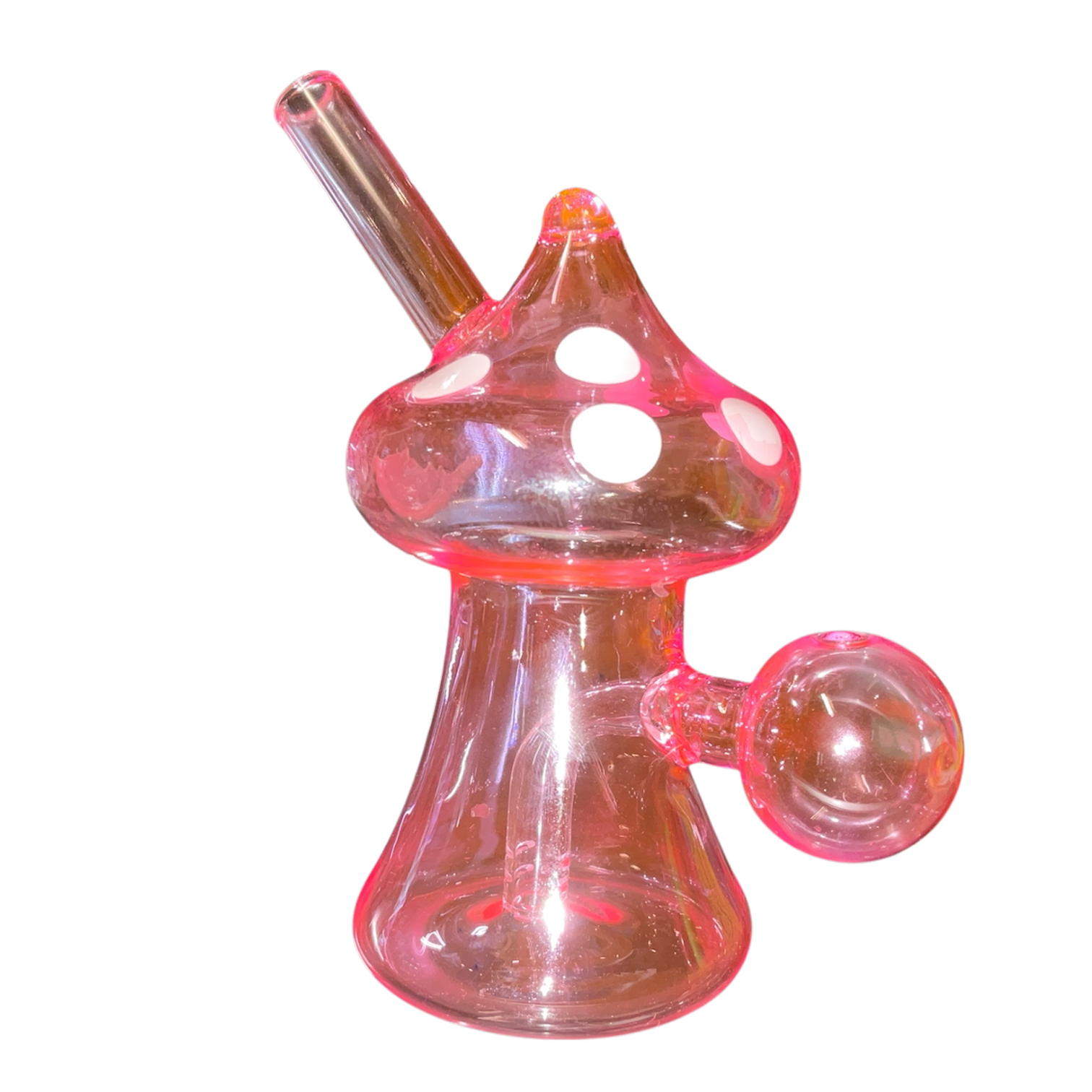 TGR - Water Pipe Oil Burner 4.5" Pink Mushroom