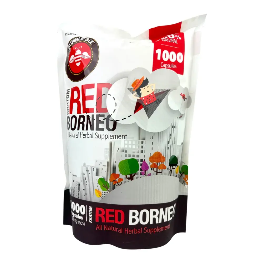 Bumble Bee - Kratom Capsule Red Vein Borneo Premium 1000ct