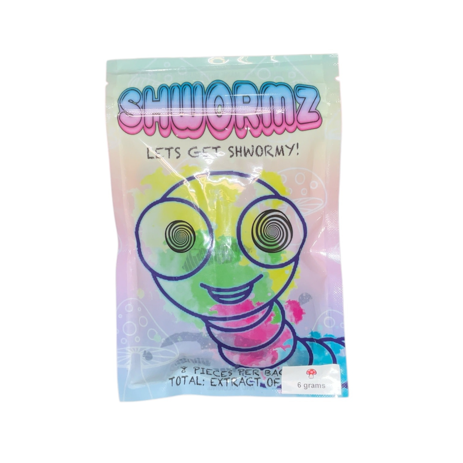 Shwormz - Mushroom Gummies 6g 8pcs Green Apple