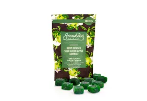 Smokiez - CBD Edible Gummies 250mg CBD 100mg CBG 10ct Sour Green Apple