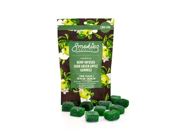 Smokiez - CBD Edible Gummies 250mg CBD 100mg CBG 10ct Sour Green Apple