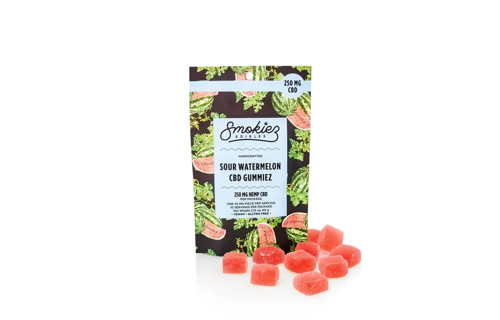 Smokiez - CBD Edible Gummies 250mg CBD 10ct Sour Watermelon