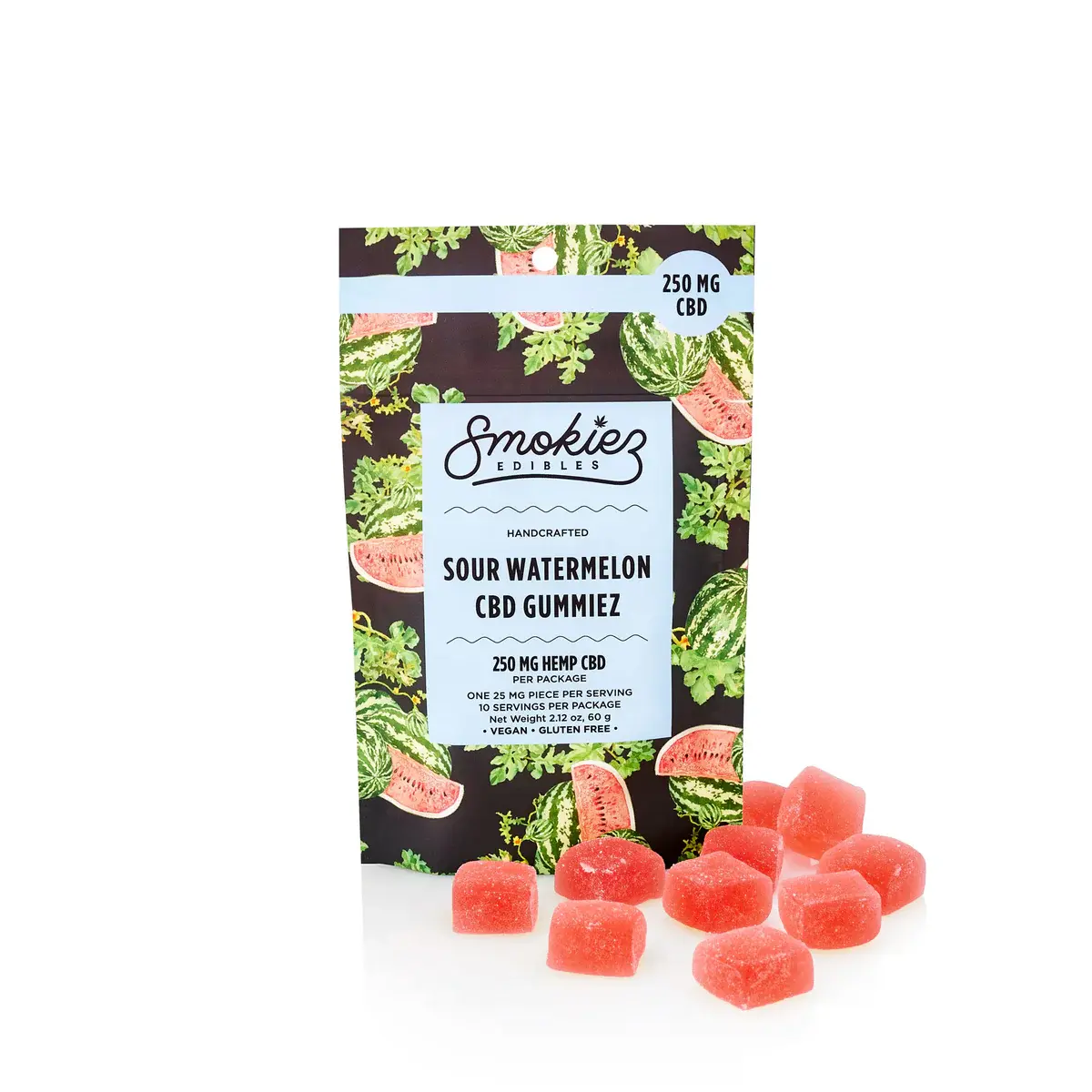 Smokiez - CBD Edible Gummies 250mg CBD 10ct Sour Watermelon