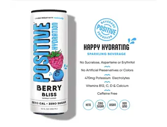 Positive Hydration - Sparkling Beverage All Natural Caffeine Free 12oz