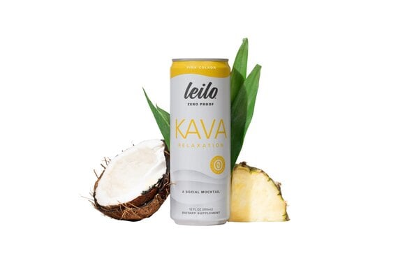Leilo - Kava Seltzer Mocktail Zero Proof 12oz Pina Colada