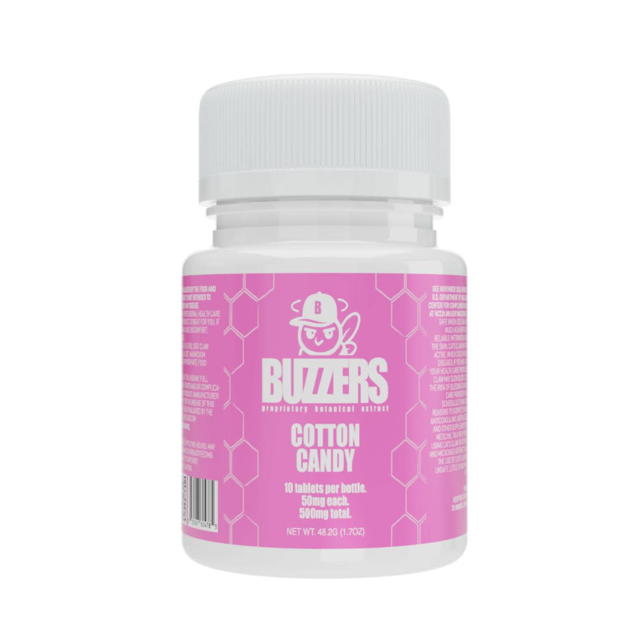 Buzzers - Cats Claw Extract 500mg 10ct Cotton Candy