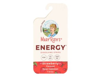 Mary Ruth's - Dissolving Strips Energy 7ct Strawberry