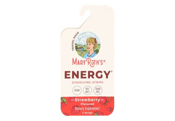 Mary Ruth's - Dissolving Strips Energy 7ct Strawberry