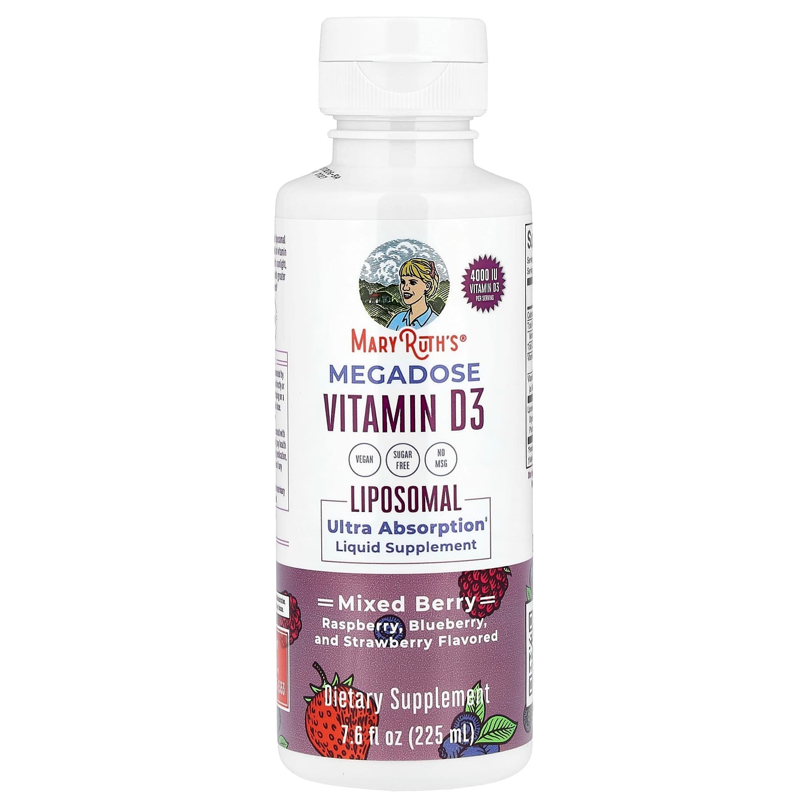 Mary Ruth's - Vitamin D3 Supplement Megadose 7.6oz Mixed Berry