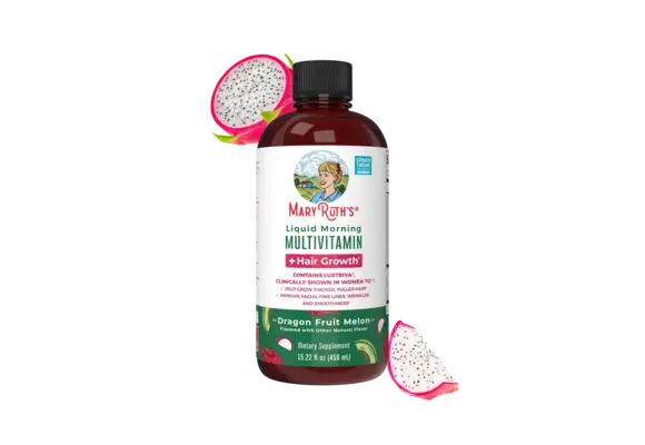 Mary Ruth's - Multivitamin Supplement Hair Growth & Lustiva 15.22oz Dragon Fruit Melon