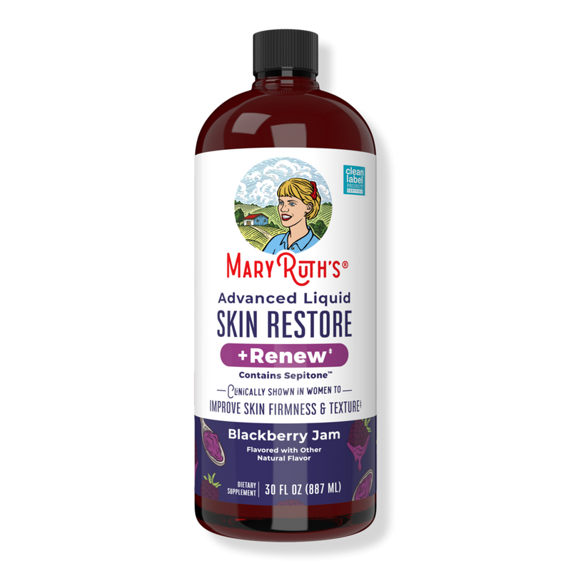 Mary Ruth's - Skin Restore + Renew Supplement 30oz Blackberry Jam