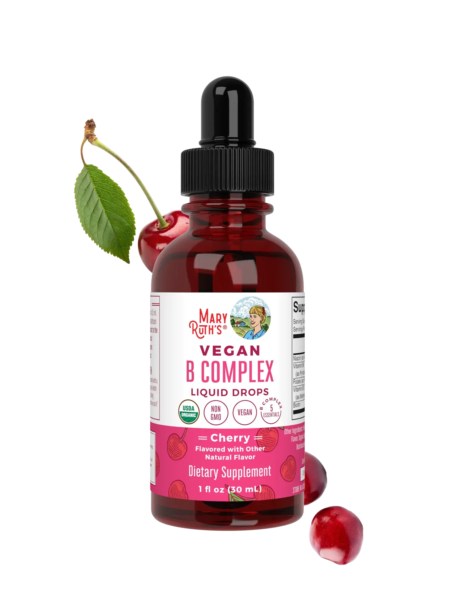 Mary Ruth's - B Complex Supplement Liquid Drops 1oz Cherry