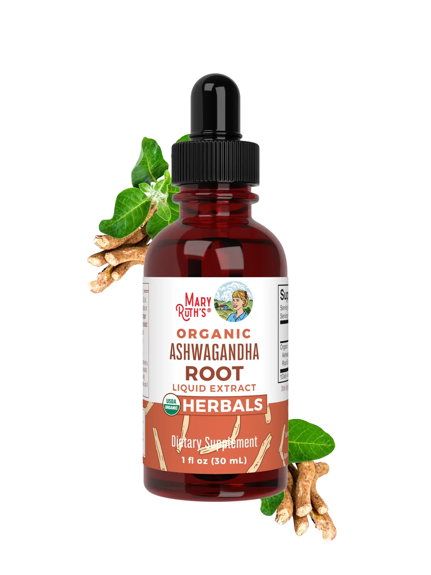 Mary Ruth's - Organic Ashwagandha Root Supplement Liquid Extract 1oz Herbals