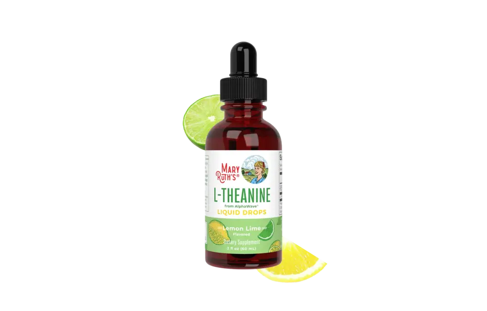 Mary Ruth's - L-Theanine Supplement Liquid Drops 2oz Lemon Lime