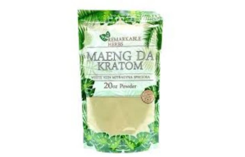 Remarkable Herbs - Kratom Powder White Vein Maeng Da 20oz