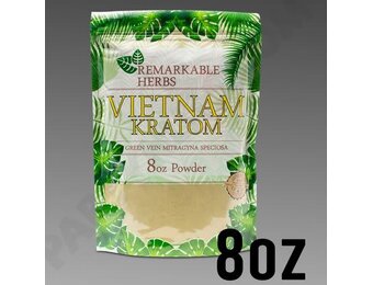Remarkable Herbs - Kratom Powder Green Vein Vietnam 8oz