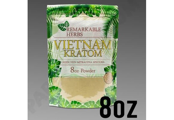 Remarkable Herbs - Kratom Powder Green Vein Vietnam 8oz