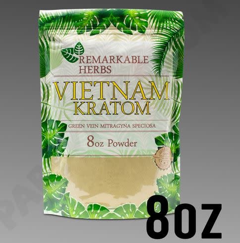 Remarkable Herbs - Kratom Powder Green Vein Vietnam 8oz