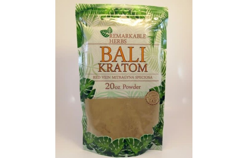 Remarkable Herbs - Kratom Powder Red Vein Bali 20oz