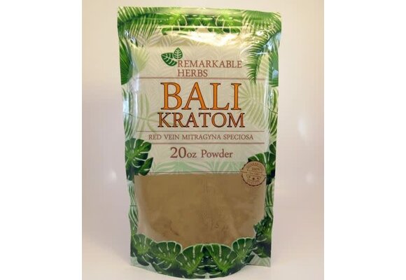 Remarkable Herbs - Kratom Powder Red Vein Bali 20oz